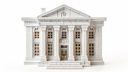 Fototapeta premium A Detailed Architectural Rendering of a Neoclassical Building With Ornate Detail