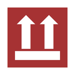 Fototapeta premium This Way Up Arrows Red Square