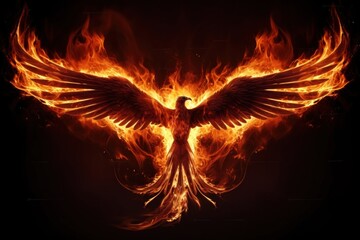 Fototapeta premium Phoenix fire burning flame.