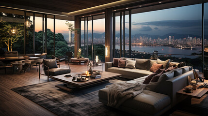 Inspired by the design style designed by 932 Studio in Singapore, Penthouse