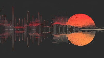 a graphic design of a sound wave 