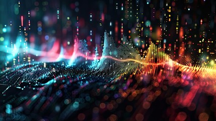 a graphic design of a sound wave 