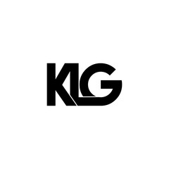 klg lettering initial monogram logo design