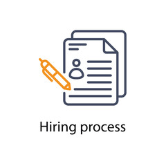 Hiring process vector icon