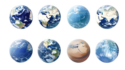 set of planet isolated background