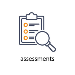 assessments vector icon