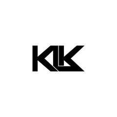 klk lettering initial monogram logo design