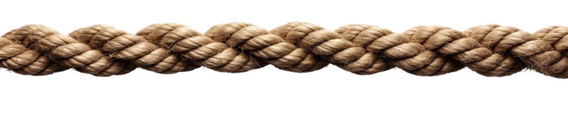 Long rope straight seamless isolate transparent white background