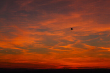sunset in the sky
