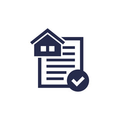 permit icon with a house