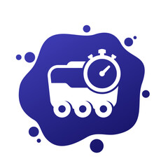 delivery robot icon for web, fast delivery vector