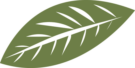 Avocado leaf illustration, graphic element for designer, logo, sticker, sign and symbol