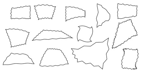 jagged line form,   triangle in black color vector