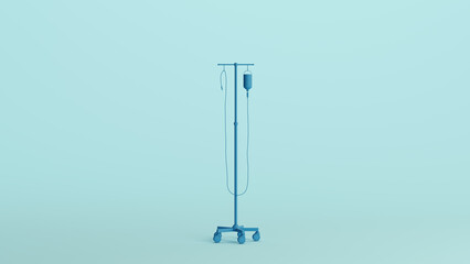 Blue iv intravenous fluid drips hospital health care patient care pale background 3d illustration render digital rendering	
