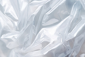 Processed collage of transparent cellophane plastic foil texture. Background for banner, backdrop