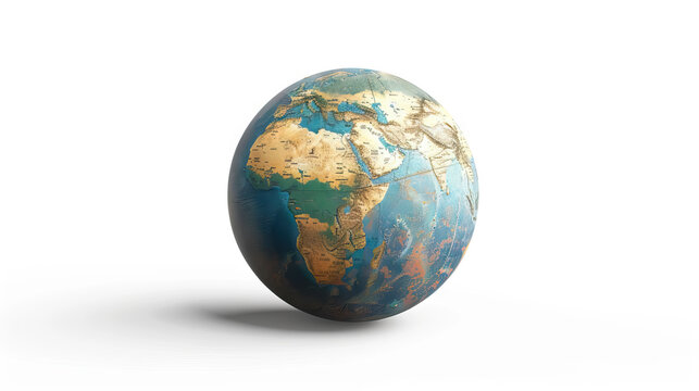 globe on white background, symbolizing the global nature of youth skills development and international collaboration.