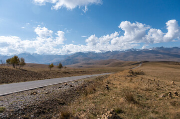 Road to Dzhyly Su. Caucasus mountains. Jilly-Su region. Kabardino-Balkaria Reublic.