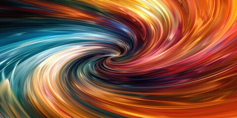 Obraz premium Abstract Swirling Color Pattern In Orange, Blue, And Red