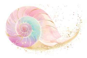 Obraz premium Shell white background invertebrate accessories.