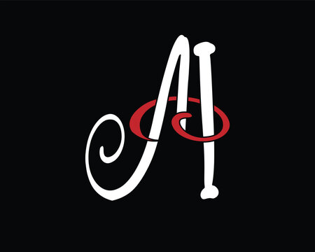 AI ABSTRACT LOGO VECTOR MONOGRAM INITIALS