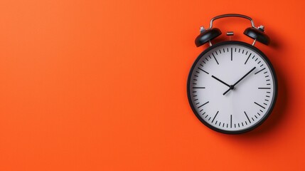 A black and white clock with the hands at the numbers 3 and 9