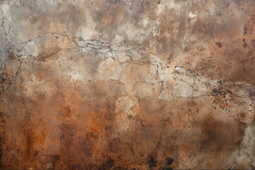 Processed collage of old rusty metal sheet texture in daylight. Background for banner