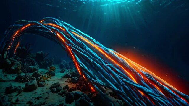 This video shows a deep sea hydrothermal vent cable.