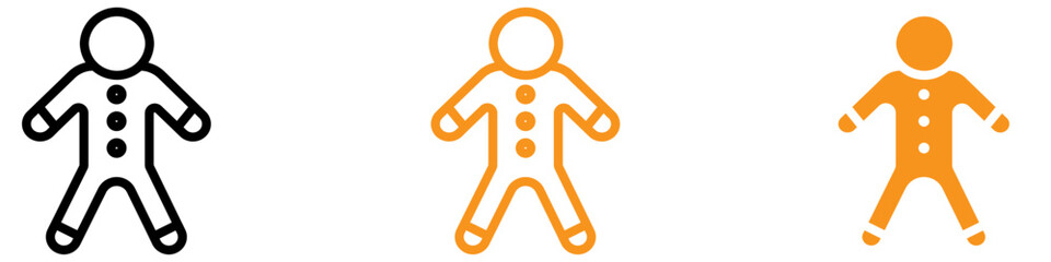 Man Cookie Icon, Suitable for Baking and Culinary Themes