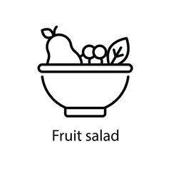 Fruit salad vector icon
