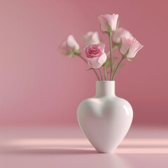 Photo, banner, simple, minimalist, saint valentine, space for text, more free space, a lot of free space, 3D, photo-realistic, hyper realistic, Depth of Field , following Rule of third