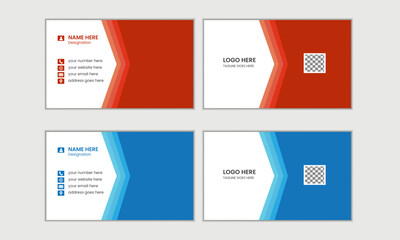 Professional modern and creative business card print template

