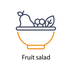 Fruit salad vector icon