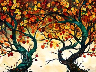 autumn tree background