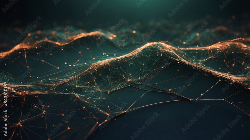 Poster Illustrate an abstract representation of a luxurious data network