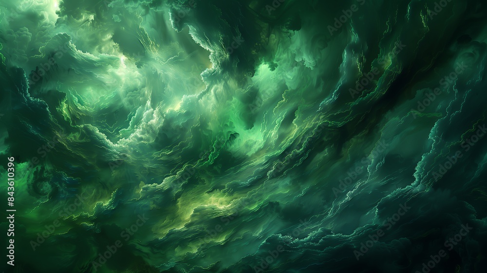 Poster mystical and colorful nebula in the night sky, ideal for fantasy and space themes, capturing the bea