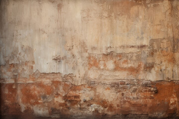 Processed collage of dirty brown concrete wall surface texture. Background for banner, backdrop