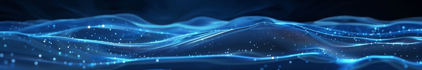 3D background blue with glowing lights.