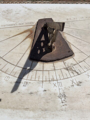 Sun clock in Athens Greece. Astronomical sundial