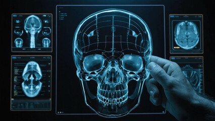 Medical analysis. X-Ray machine scanner