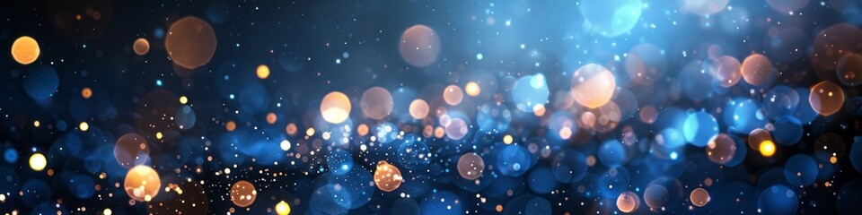 background blue water with glowing lights.