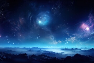 Fototapeta premium Milky way landscape astronomy outdoors.