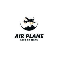 Fototapeta premium Airplane Logo Template Design Vector