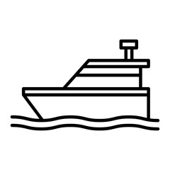 Boat icon. outline icon