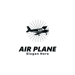 Airplane Logo Template Design Vector
