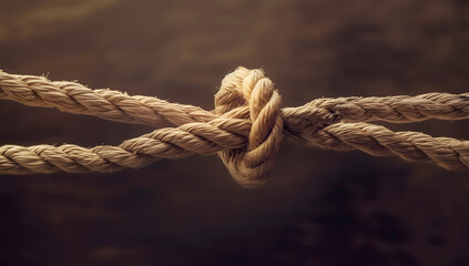 A knot made of rope, symbolizing the tie that binds