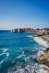 Fototapeta premium ドブロブニクの旧市街と青い海