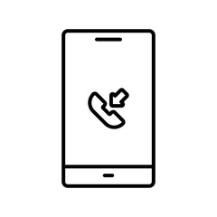 Mobile Phone Call Icon, Suitable for Communication and Technology Themes