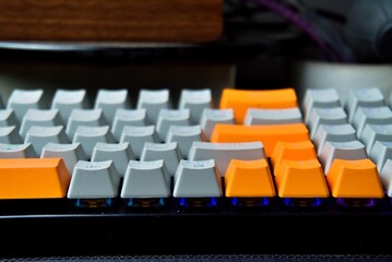 Obraz premium a side of keyboard mechanical