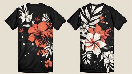 Summer t shirt design in black color eps
