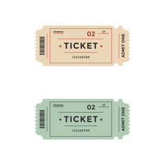 Cinema ticket template with tear-off part